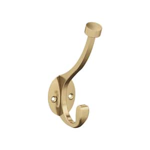 Adare 5-1/2 in. L Champagne Bronze Double Prong Wall Hook