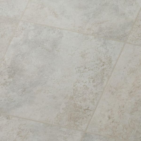 TrafficMaster Taupe Gray Tile 10 MIL x 12 ft. Wide x Cut to Length