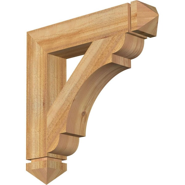Ekena Millwork 4 in. x 22 in. x 22 in. Western Red Cedar Olympic Arts and Crafts Rough Sawn