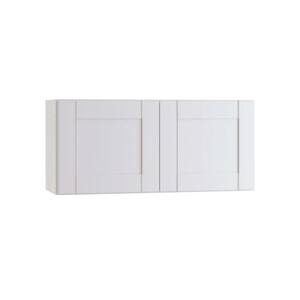 Washington Vesper White Plywood Shaker Stock Assembled Wall Kitchen Cabinet Soft Close 30 in. x 15 in. x12 in.