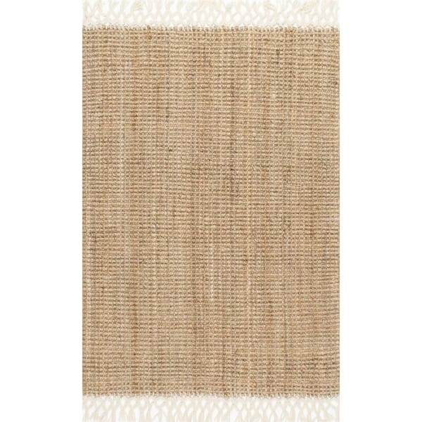 Raleigh Farmhouse Fringed Doormat 3 ft. x 5 ft. Area Rug