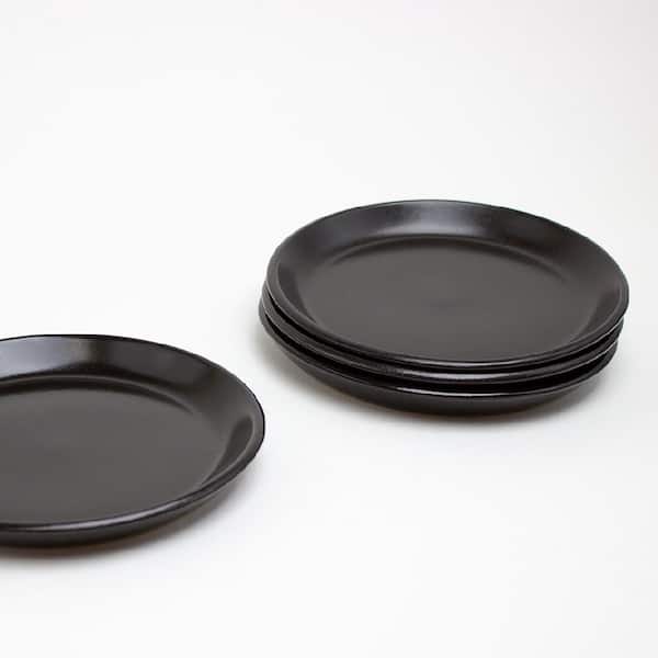 Carthage.Co La Marsa 4-Piece Modern Onyx Stoneware Dinnerware Set (Service for 4)