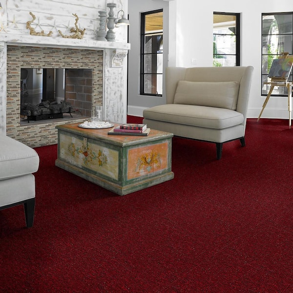 TrafficMaster Viking - Color China Berry Over 40 sq. yds. 12 ft