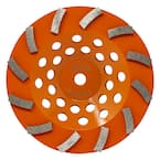 RIDGID 7 in. 12-Segment Turbo Cup Grinding Wheel HD