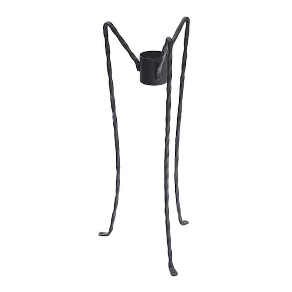 Achla Designs Gazing Globe Ball Stand, Footed, 24 in. Tall, Black Powder Coat Finish