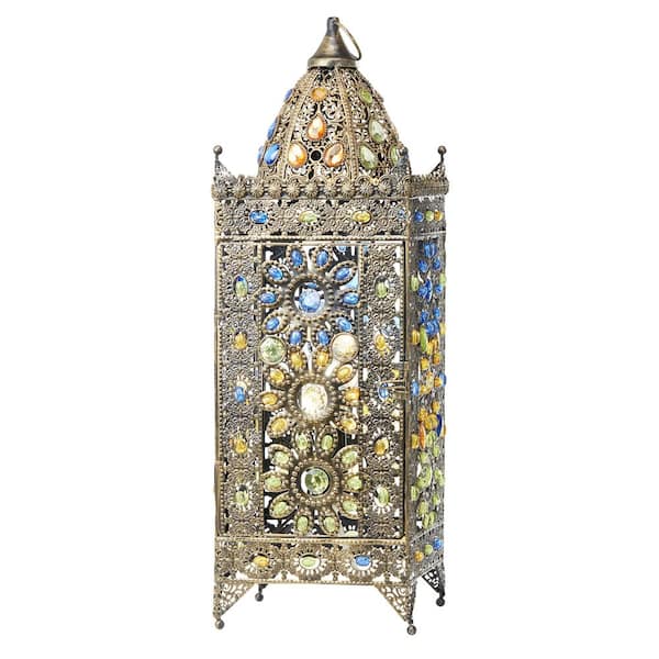 River of Goods Chennai 24 in. Gold Indoor Jeweled Table Lamp