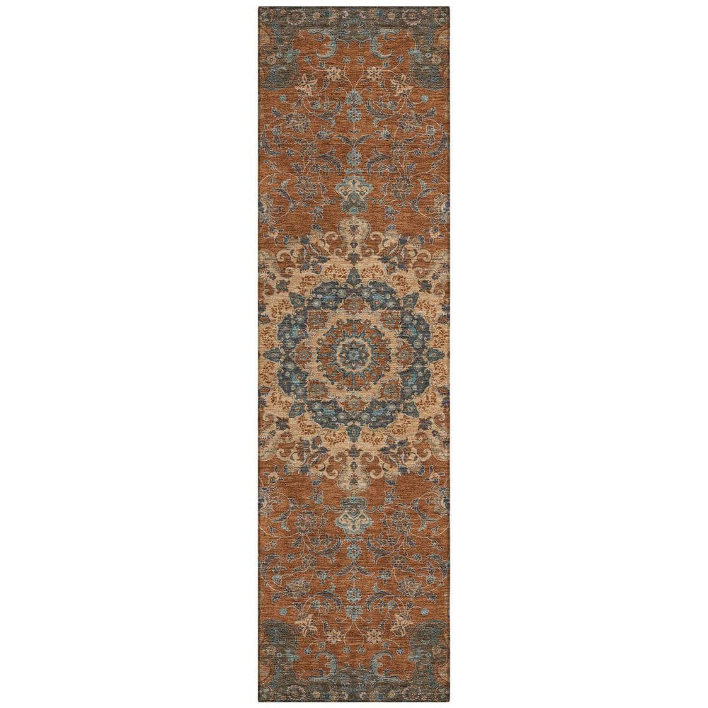 Chantille Machine Washable Indoor/Outdoor Abstract ACN2489 Paprika 2 ft. x 7 ft. Runner Rug price history on PriceWatchPro