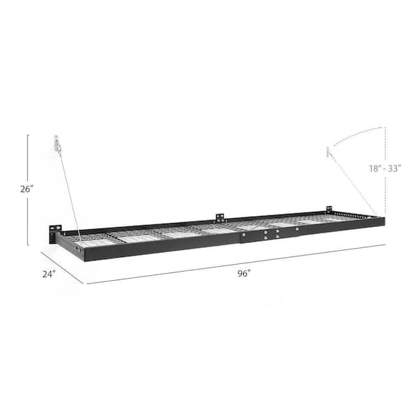 NewAge Products - Pro Series 2 ft. x 8 ft. Steel Garage Wall Shelving in Black (2-Pack)