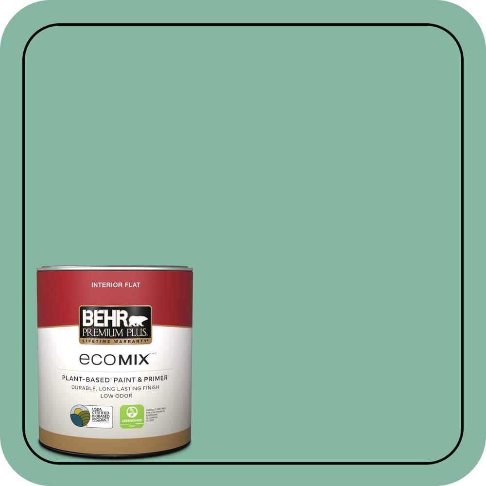 1 qt. #480D-4 Indian Ocean Flat EcoMix Plant-Based Interior Paint & Primer price history on PriceWatchPro