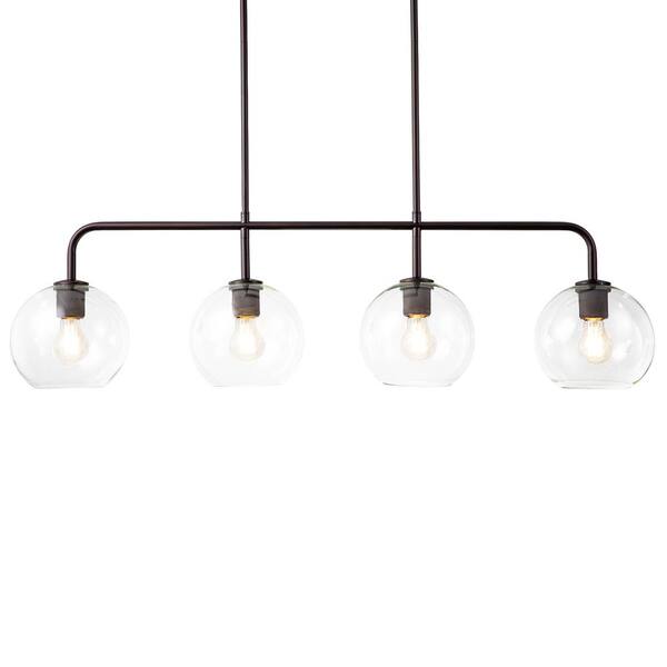 EDISLIVE Friedlander 4-Light Rusted Bronze Island Chandelier with Clear ...