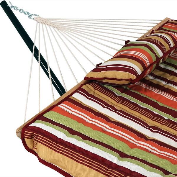 Sunnydaze Decor 12 ft. Rope Hammock Bed Combo with Stand, Pad and