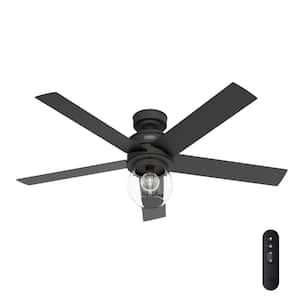 Xidane 52 in. Indoor Matte Black Standard Ceiling Fan with LED and Remote Included