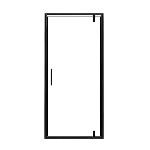 A&E Ziya 1.5 in. L x 36 in. W x 77 in. H Shower Door Glass Panel in Black