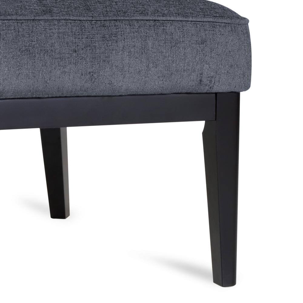 Charcoal and Dark Brown Faux Leather Barrel Accent Chair
