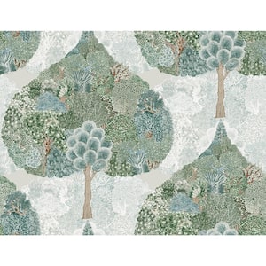 60.75 sq.ft. Green Mystic Forest Wallpaper