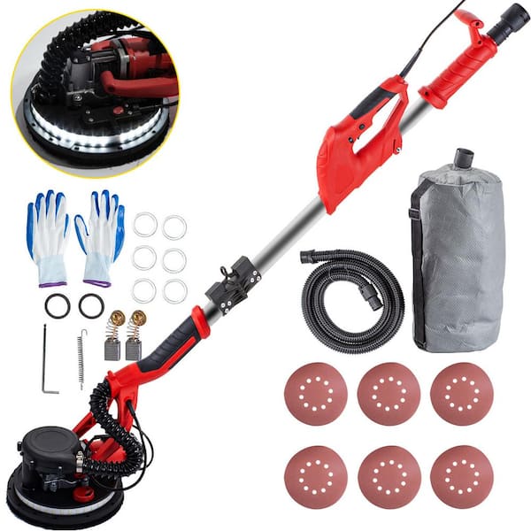 Drywall Sander 850-Watt Electric Drywall Sander Variable Speed 800-1750 RPM Foldable Sheetrock Sander Telescope Handle