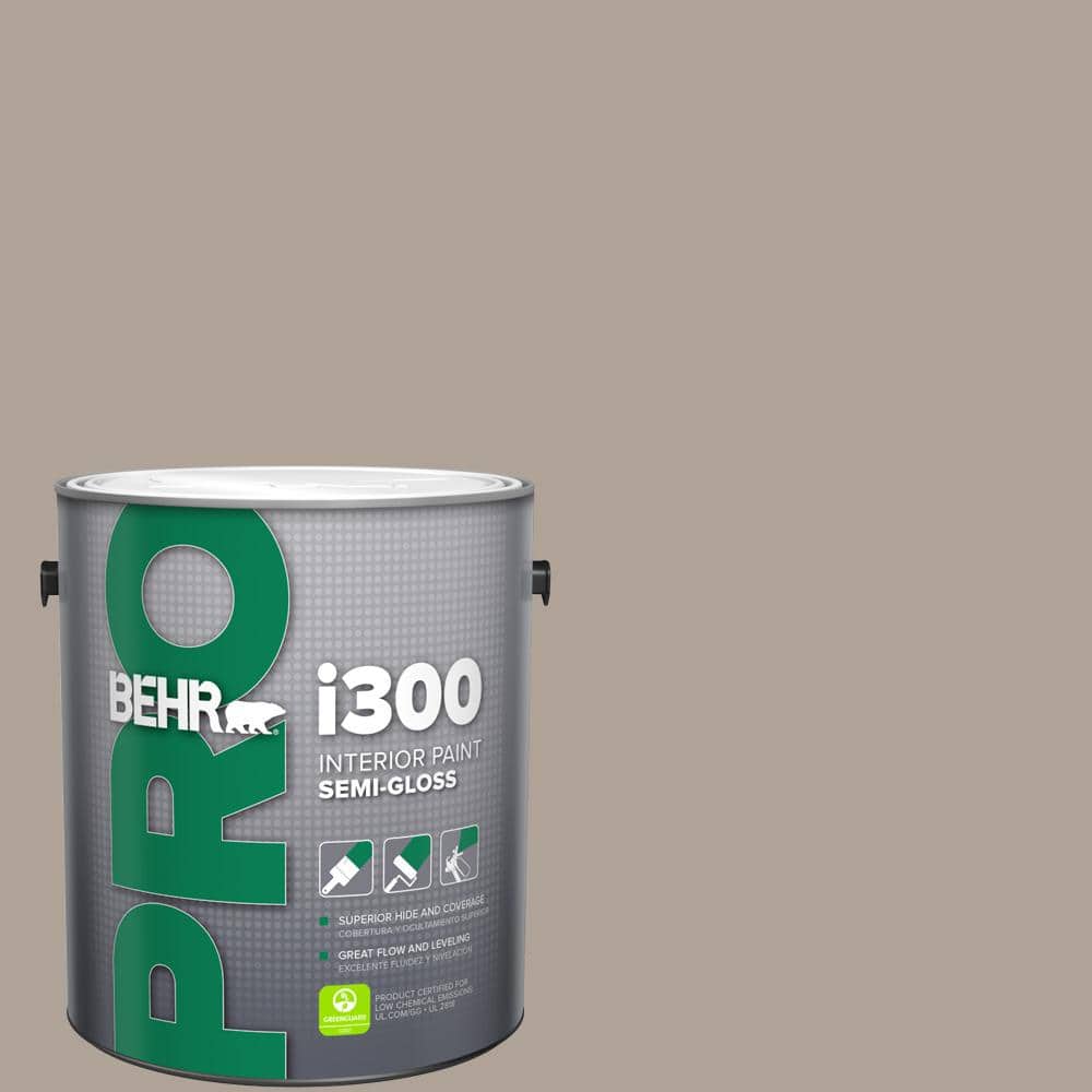 BEHR PRO 1 gal. #MQ2-56 Abbey Stone Semi-Gloss Interior Paint PR37001 ...