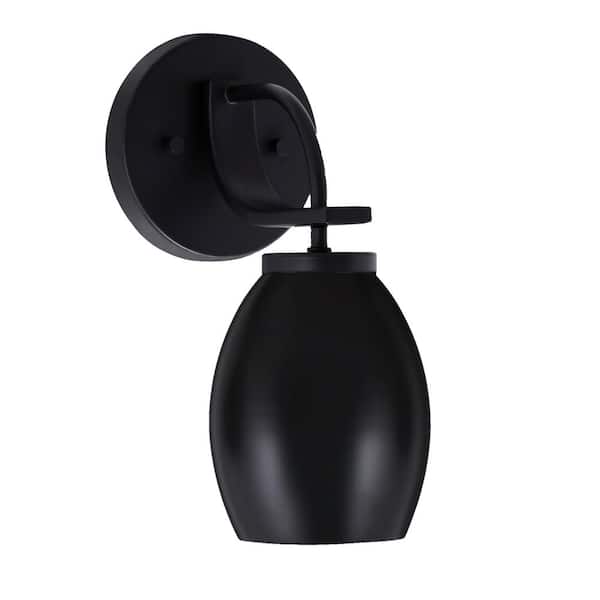 Unbranded Olympia 1-Light Matte Black Wall Sconce