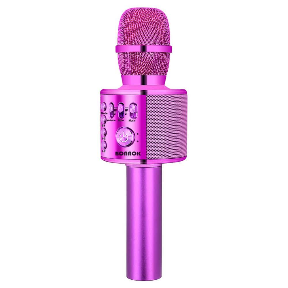 High Compatibility Rechargeable Wireless Bluetooth Karaoke Microphone in Pu