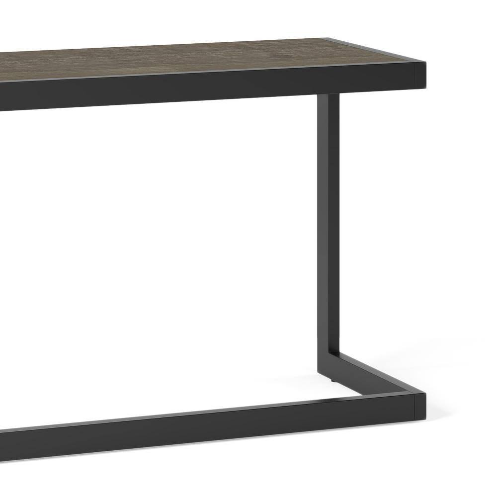 Erina 52'' Distressed Gray Acacia Wood and Metal Console Table