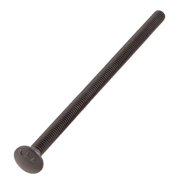 5/16 in. -18 x 6 in. Black Deck Exterior Carriage Bolt (25-Pack)