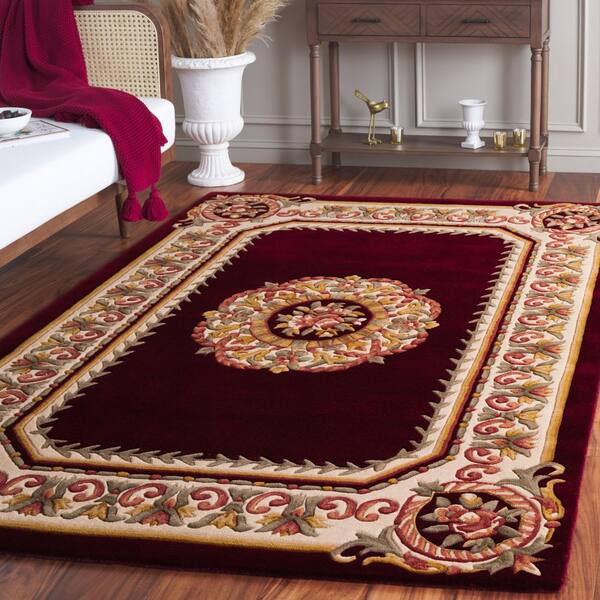 Naples 3 ft. x 5 ft. Red/Ivory Ornate Medallion Area Rug
