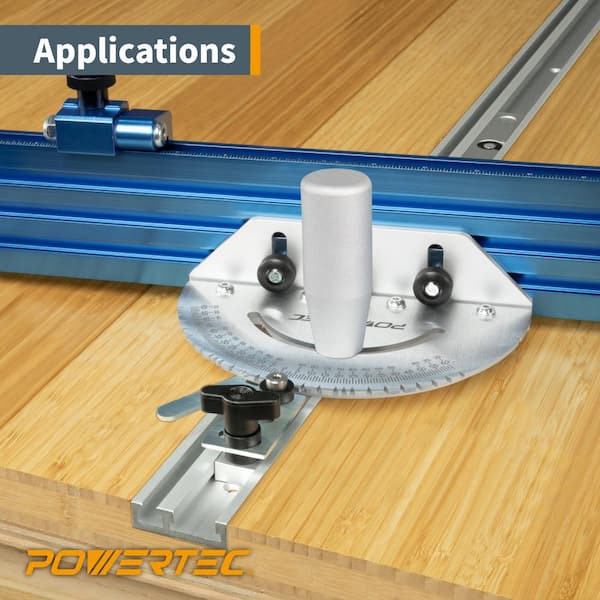 32 in. Dual Track Rail Aluminum Combo T-Track and Miter Track (2-Pack)