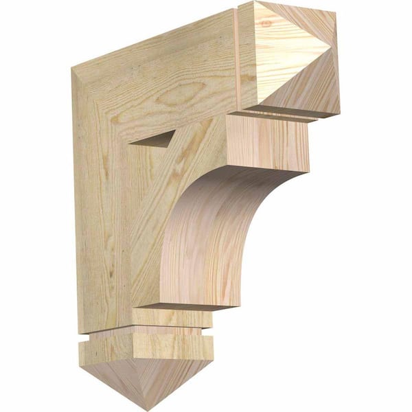 Ekena Millwork 6 in. x 22 in. x 22 in. Douglas Fir Westlake Arts and Crafts Rough Sawn Bracket