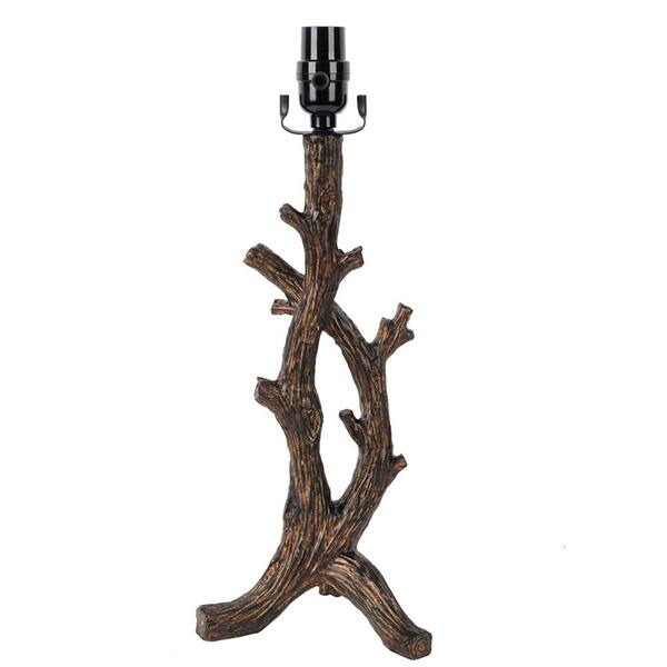 wood branch table lamp