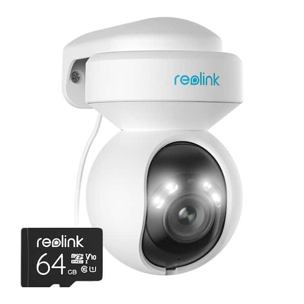 REOLINK and Night 5MP PTZ The E5MEXTSM Wireless Outdoor Depot - T1 Wi-Fi Camera with Vision Spotlights Home Network