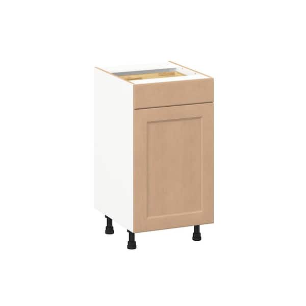 Lakewood 18 in. W x 21.83 in. D x 34.5 in. H Assembled Shaker Bath Base Kitchen Cabinet in Sugar Cookie with 1-Drawer