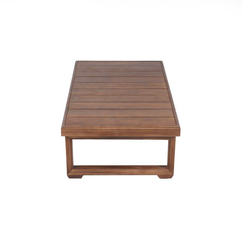 Mocha Frame Rectangular Acacia Wood Outdoor  Patio Coffee Table for Backyard Garden price history on PriceWatchPro