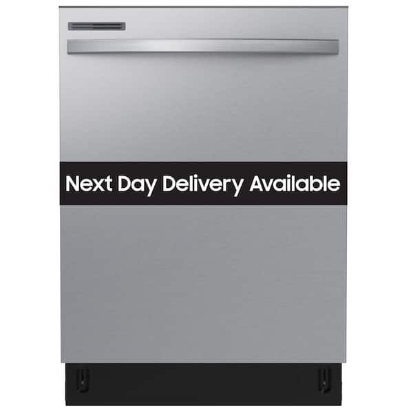 Fingerprint Resistant 53 dBA Dishwasher with Adjustable Rack in Stainless Steel. 24" standard built-in dishwasher