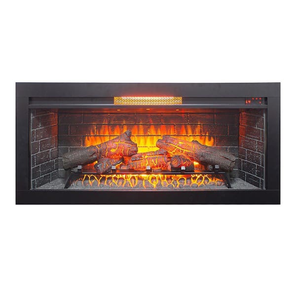 42 in. Infrared Built-in Electric Fireplace Insert with Removable