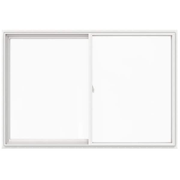 V-2500 72 in. x 48 in. White Vinyl Nailfin Sliding Window with Low E, Argon, Screen, and No Grids-Energy Saver