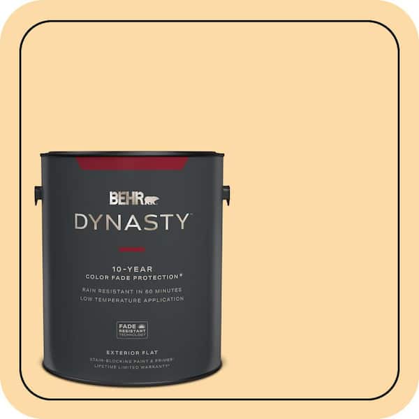 BEHR DYNASTY 1 gal. #M290-3 Corn Stalk Flat Exterior Stain-Blocking Paint & Primer