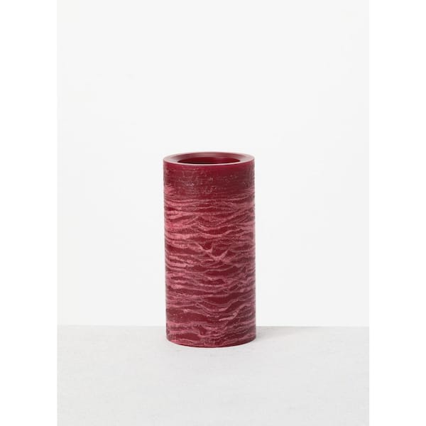 SULLIVANS 6 in. Red Frosted LED Candle Pillar