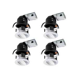 RA 4 in. (4-Pack) Remodel Ceiling Housing and (4-Pack) Dimmable White Integrated LED Recessed Spotlight Kit