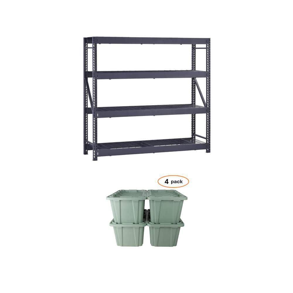 Husky 4-Shelf Metal Industrial Duty Freestanding Garage Storage