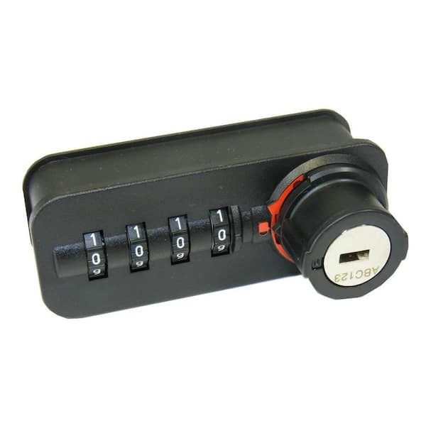 Richelieu Hardware 3-5/16 in. Black Left Hand Fixed Code Combination  Furniture Lock 59021390 - The Home Depot
