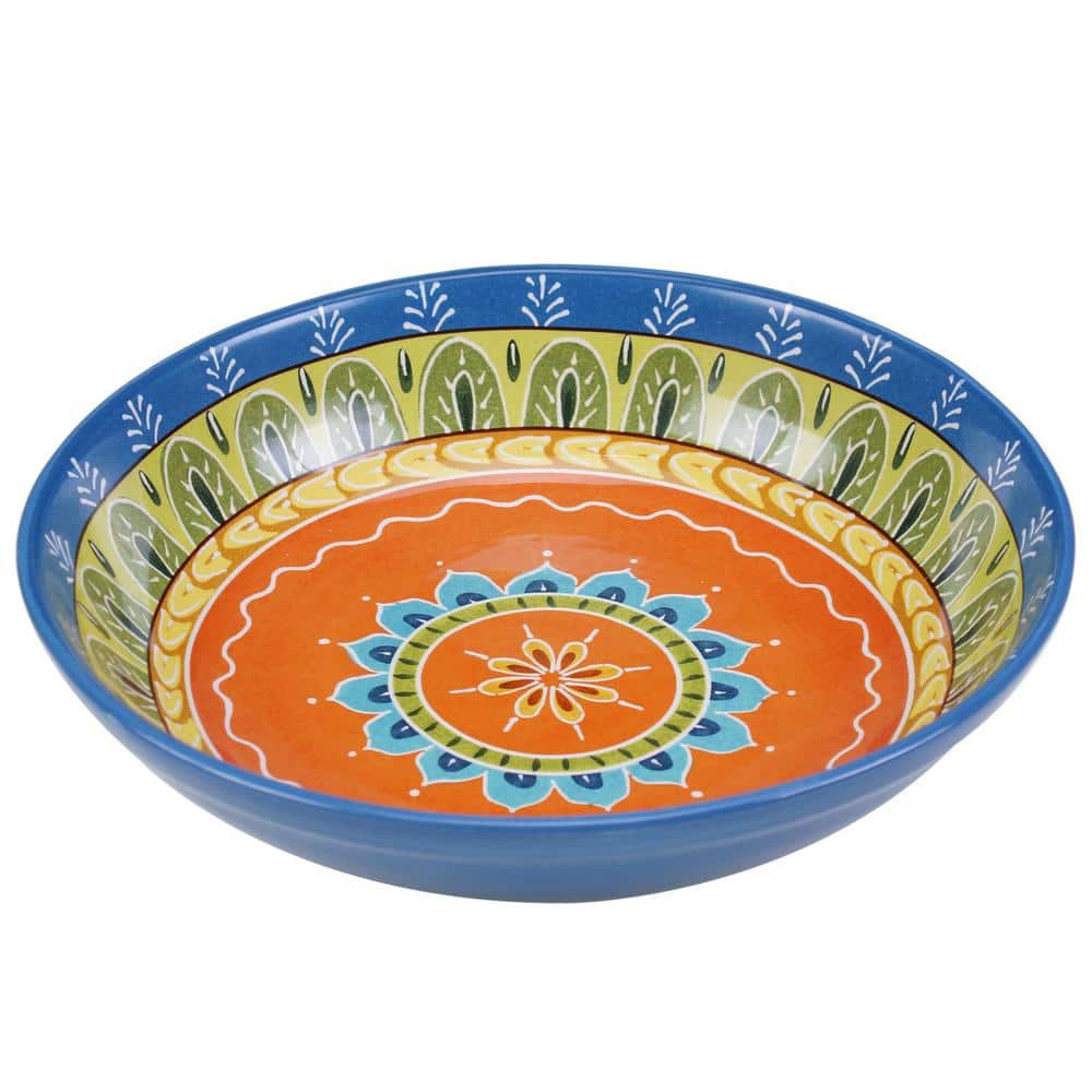 Valencia Multicolor Ceramic Serving and Pasta Bowl