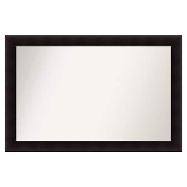 Amanti Art Portico Espresso 49.75 in. x 32.75 in. Custom Non-Beveled Wood Framed Batthroom Vanity Wall Mirror