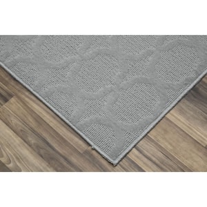 Sparta Silver 5 ft. x 7 ft. 3-Piece Rug Set