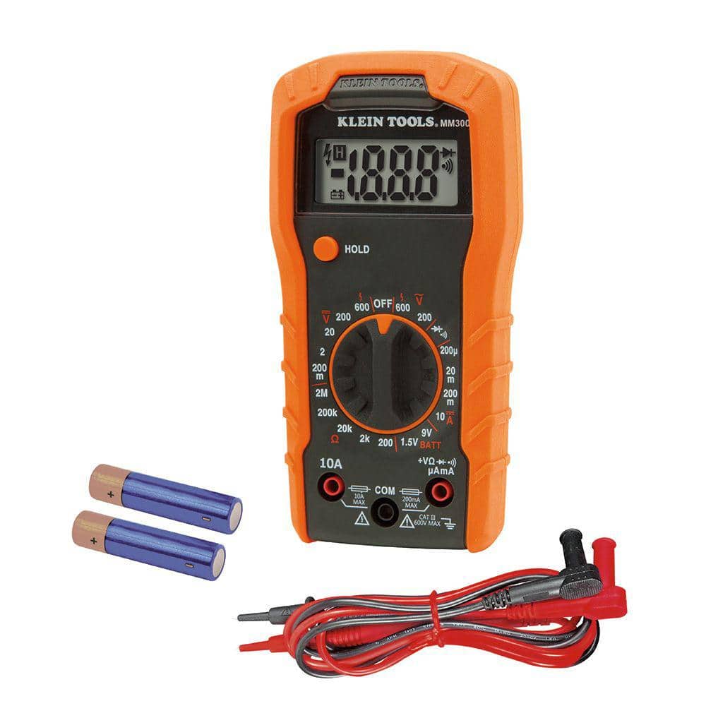 Klein Tools Manual Ranging Digital Multimeter MM300 The Home Depot