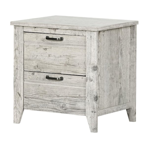 South Shore Lionel 2-Drawer Seaside Pine Nightstand