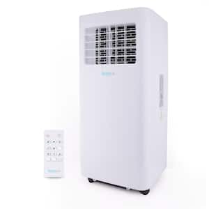 SereneLife 8,000 BTU Portable Air Conditioner Cools 300 Sq. Ft. with Dehumidifier and Window Mounting Kit in White