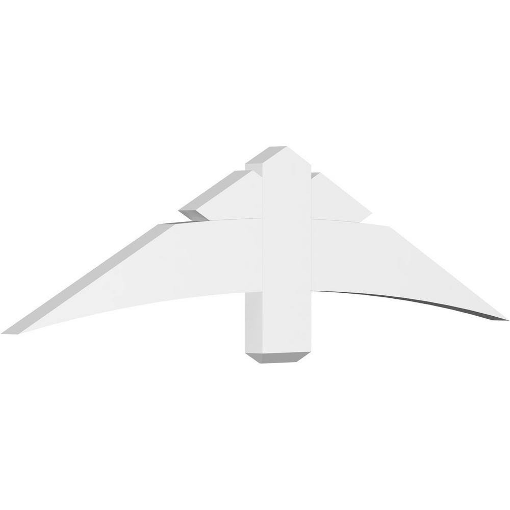 60 in. W x 15 in. H x 2 in. D x 6 in. F, 6/12 Pitch, Alberta Signature Urethane Gable Bracket, Primed Tan price history on PriceWatchPro