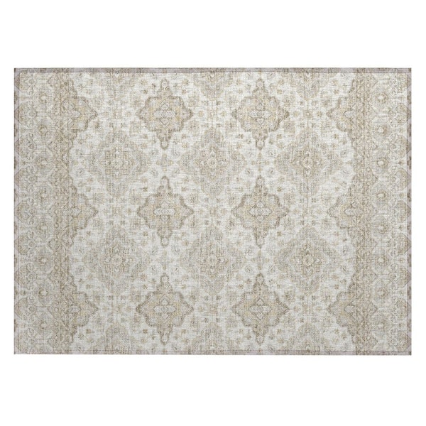 Chantille Machine Washable Indoor/Outdoor Abstract ACN3104 Ivory 2 ft. x 3 ft. Accent Rug