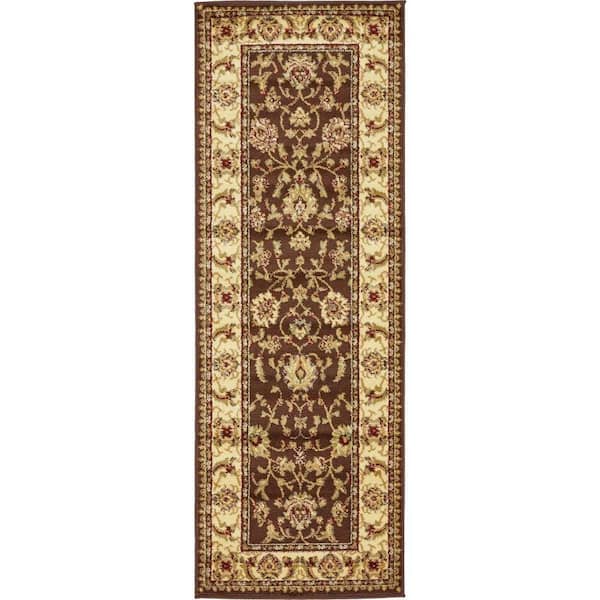 Unique Loom Voyage St. Louis Brown 2' 2 x 6' 0 Runner Rug