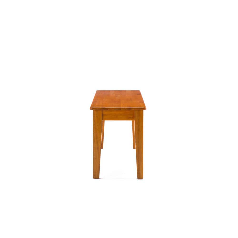 Eco-Friendly Rubberwood Shaker Style 45'' Dining Bench in Oak